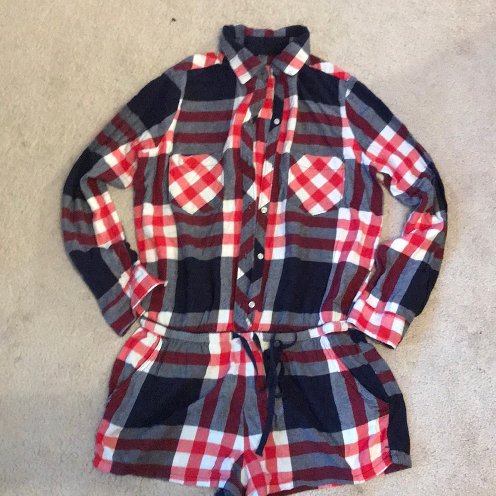 Aerie Sleep Flannel Romper